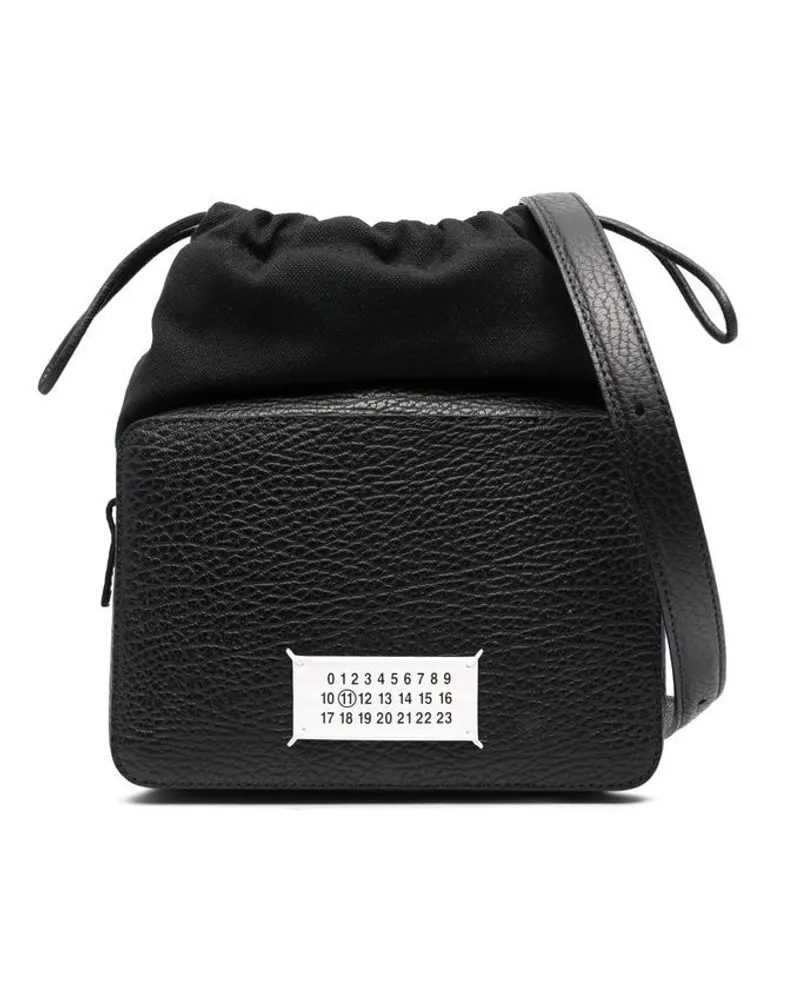 Maison Margiela Umhängetasche mit Logo-Applikation - Schwarz Schwarz