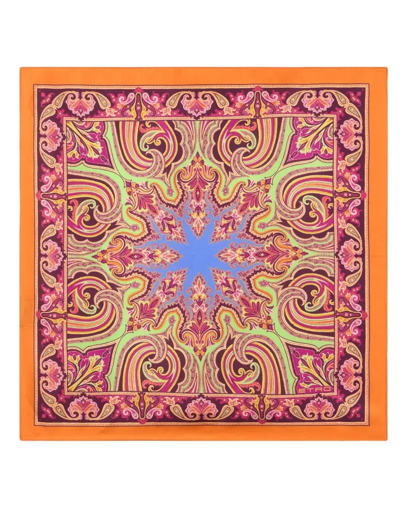 Etro Einstecktuch aus Seide - Orange Orange