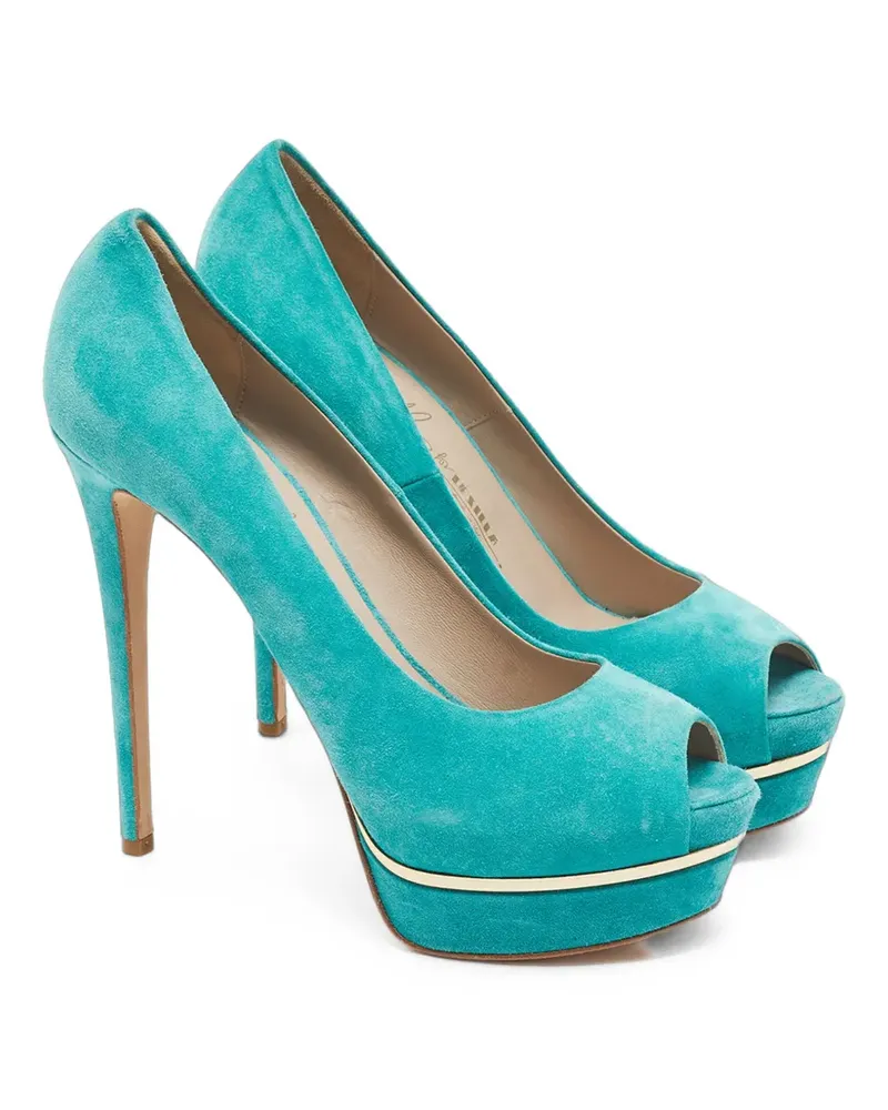 Le Silla peep-toe platform pumps - Grün Grün