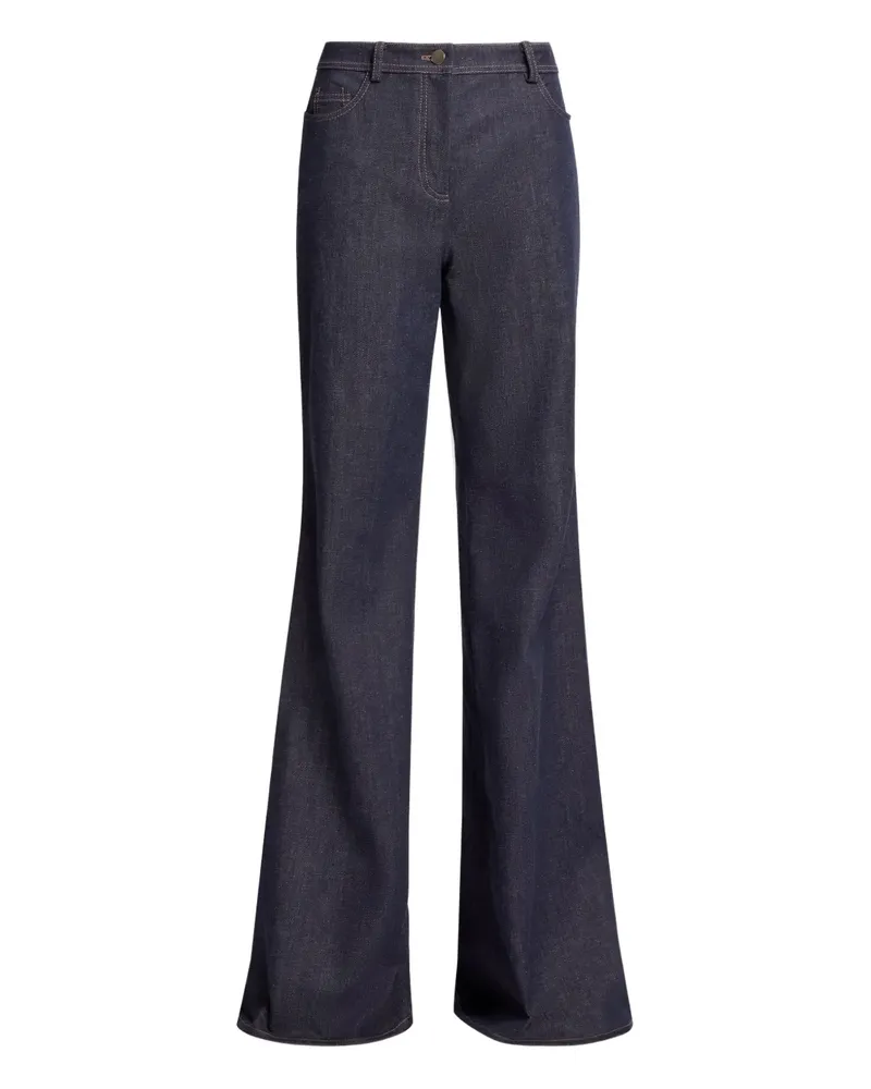 Elie Saab embroidered jeans - Blau Blau