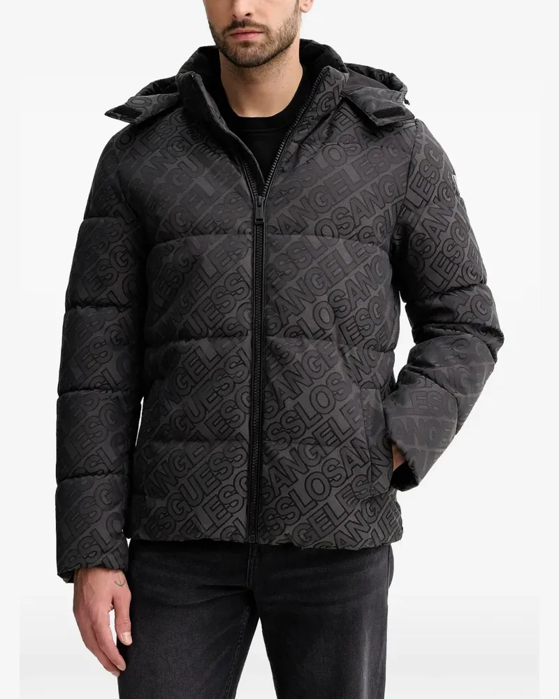 Guess logo puffer jacket - Grau Grau