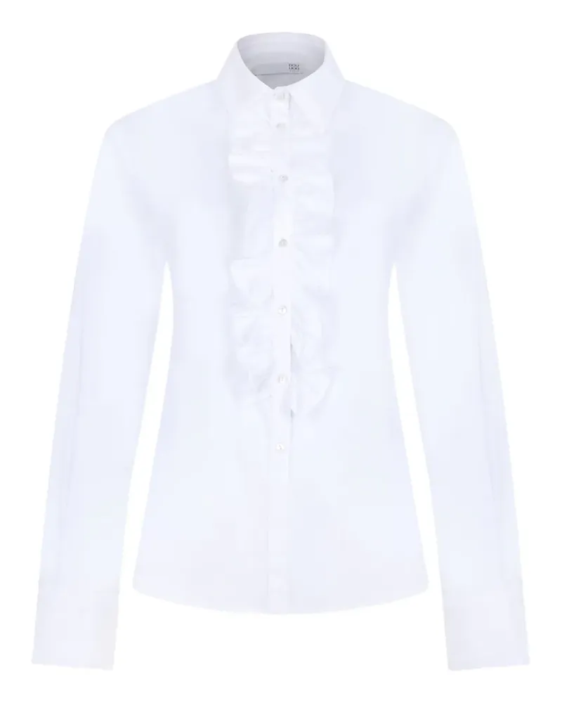 DOUUOD ruffled-detail shirt - Weiß Weiß