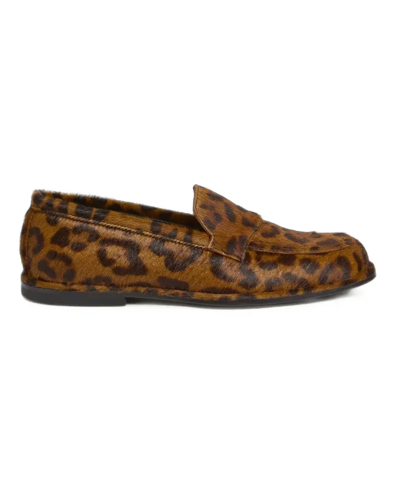 Liviana Conti Loafer mit Leoparden-Print - Braun Braun