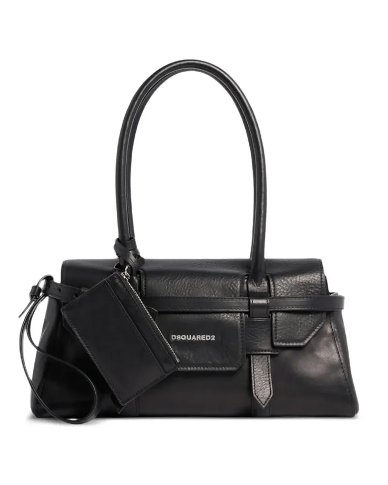Dsquared2 Shopper mit Logo - Schwarz Schwarz