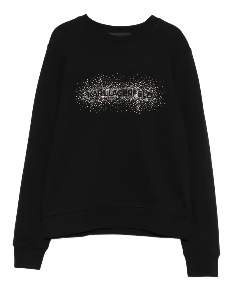 Karl Lagerfeld logo rhinestone-embellished sweatshirt - Schwarz Schwarz