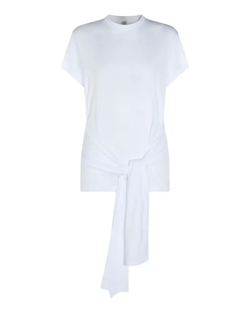 Totême tie-waist short-sleeve T-shirt - Weiß Weiß