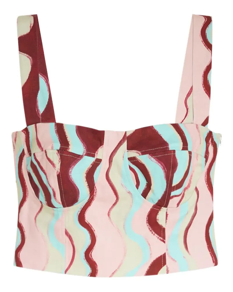 ISOLDA Paraíso square-neck top - Rosa Rosa