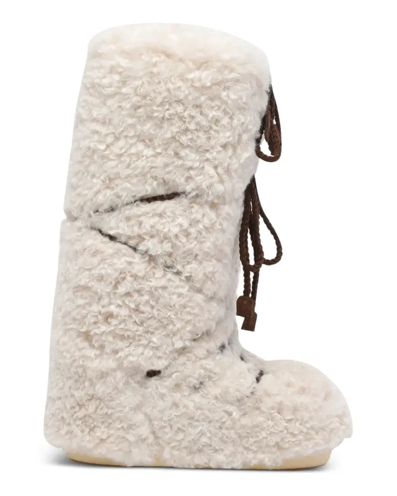 Moon Boot Icon Stiefel mit runder Kappe - Nude Nude