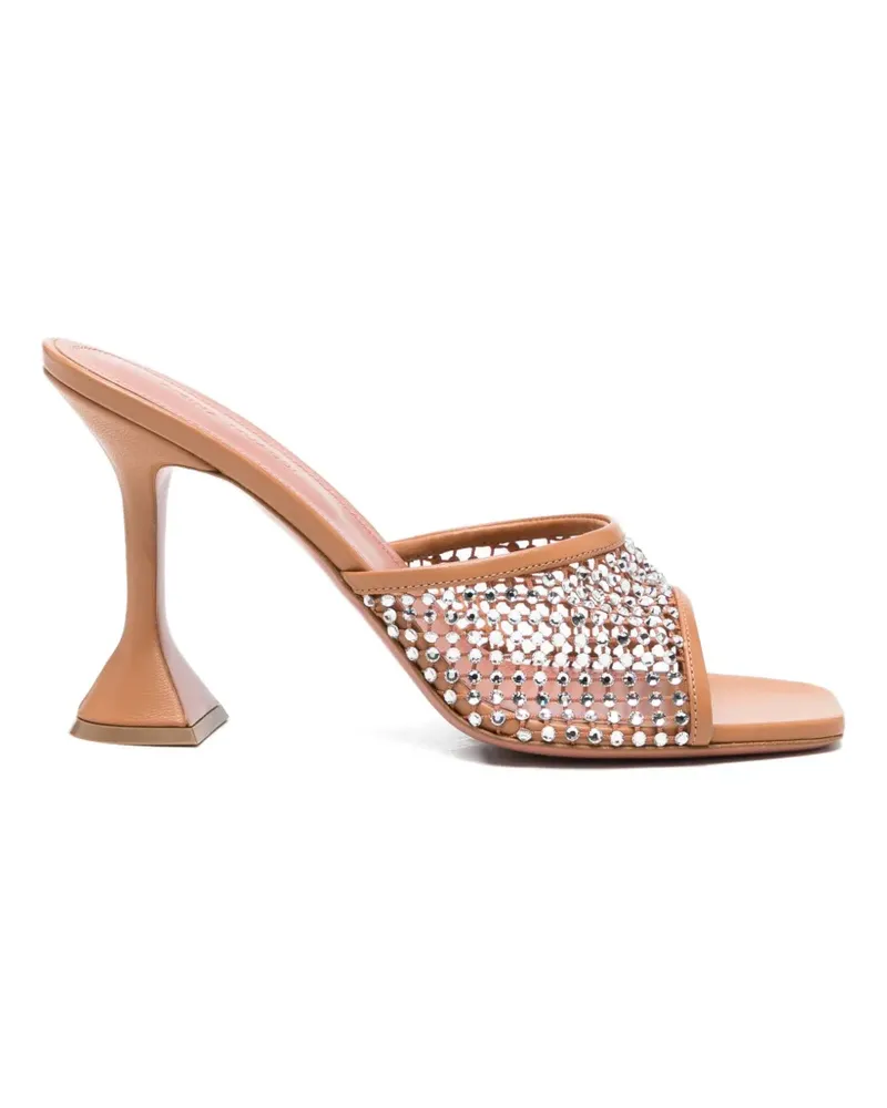 Amina Muaddi Lupita embellished sandals - Nude Nude