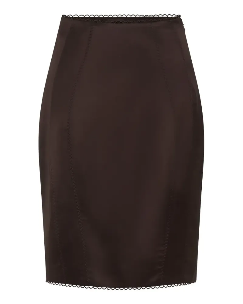 NICHOLAS Dayane Midirock mit Spitzenbesatz - Braun Braun