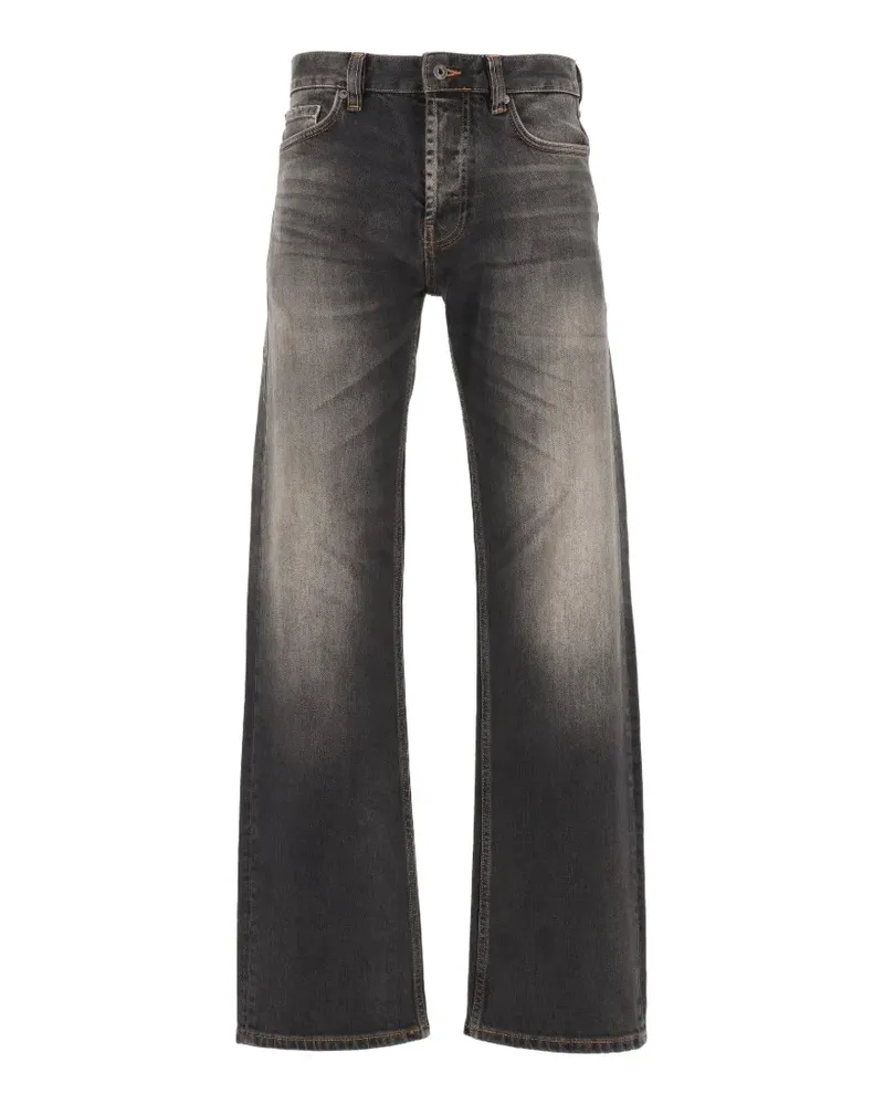 Emporio Armani Gerade Jeans im Five-Pocket-Design mit ausgeblichenem Effekt - Grau Grau