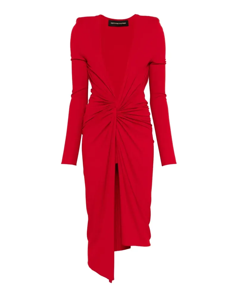 Alexandre Vauthier V-neck knotted midi dress - Rot Rot