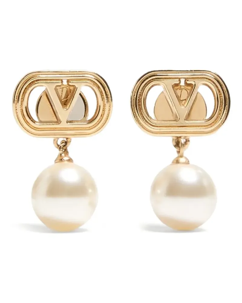 Valentino Garavani Ovalette Ohrringe mit Perlenanhänger - Gold Gold