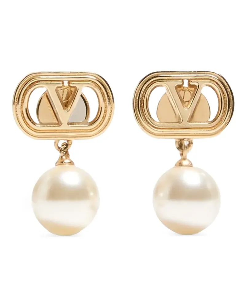 Valentino Garavani Ovalette Ohrringe mit Perlenanhänger - Gold Gold