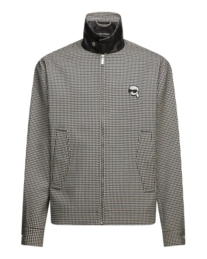 Karl Lagerfeld Karierte Ikon Jacke - Weiß Weiß