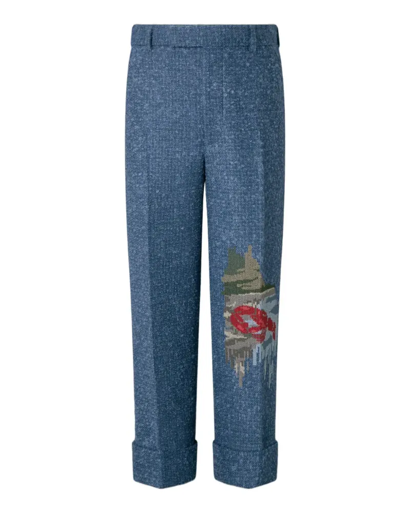 Thom Browne Hose aus Bouclé-Tweed - Blau Blau