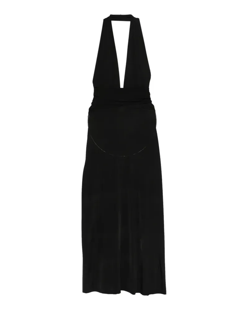 Aya Muse Zirra V-neck midi dress - Schwarz Schwarz