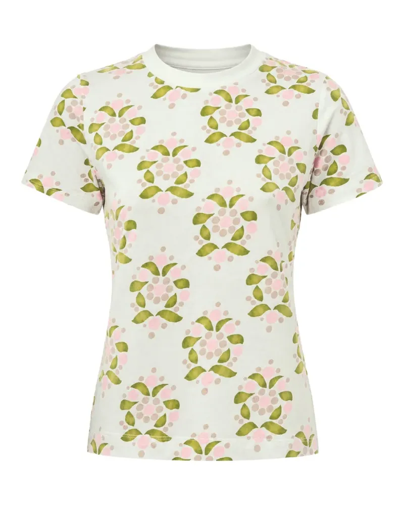Cynthia Rowley T-Shirt mit Blumenprint - Nude Nude