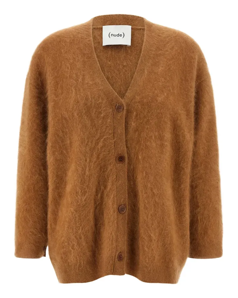 NUDE Cardigan mit V-Ausschnitt - Braun Braun