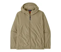 Kapuzenjacke mit Waffelstrick-Muster - Nude