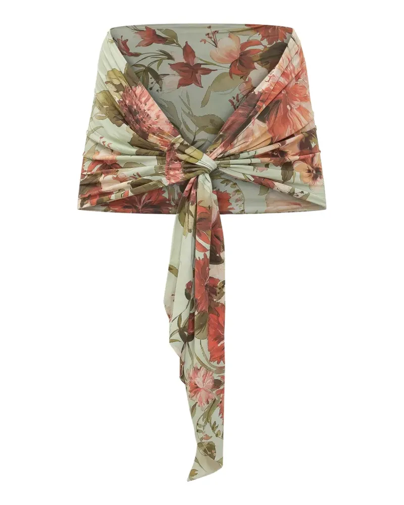 Chiara Boni Evina Schal mit Blumen-Print - Grün Grün