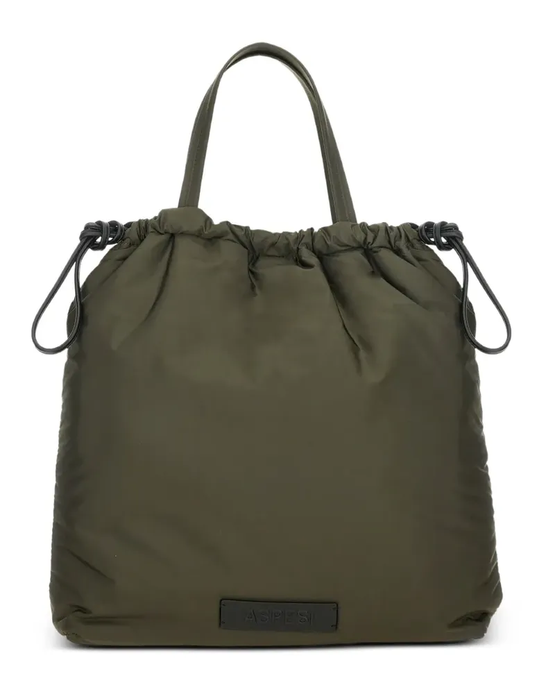 ASPESI Schultertasche mit Kordelzug - Grün Grün