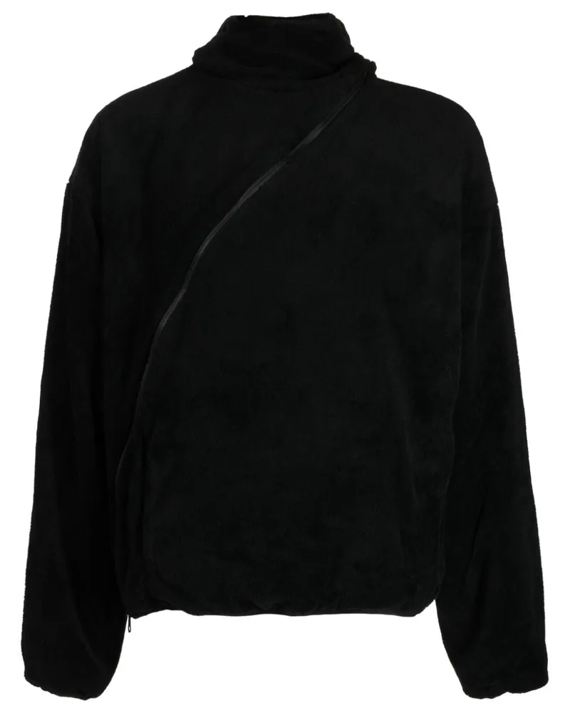 Post Archive Faction Asymmetrische Kapuzenjacke - Schwarz Schwarz