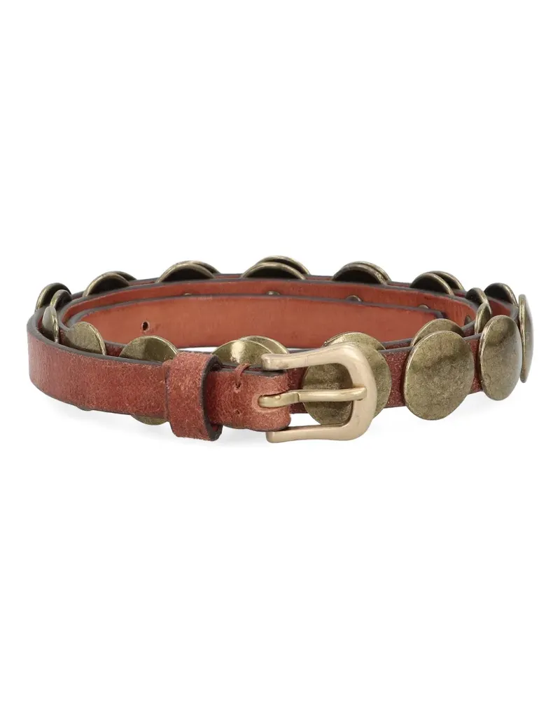 Golden Goose Trinidad stud-embellished leather belt - Braun Braun