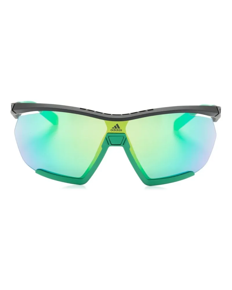 adidas CMPT Aero Lite Sonnenbrille mit Shield-Gestell - Grün Grün