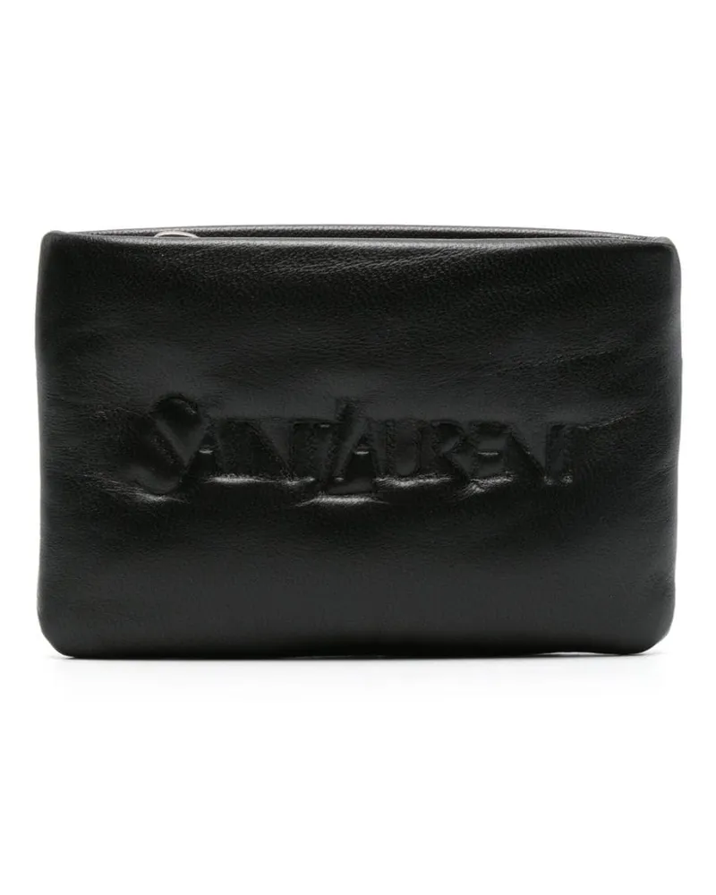 Saint Laurent Portemonnaie mit Logo-Prägung - Schwarz Schwarz