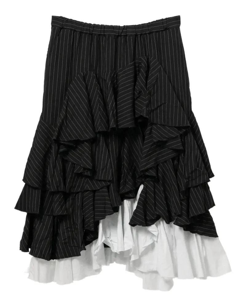 Comme des Garçons Asymmetric midi skirt - Schwarz Schwarz