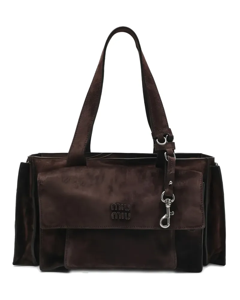 Miu Miu Utilitaire Tote Bag - Braun Braun