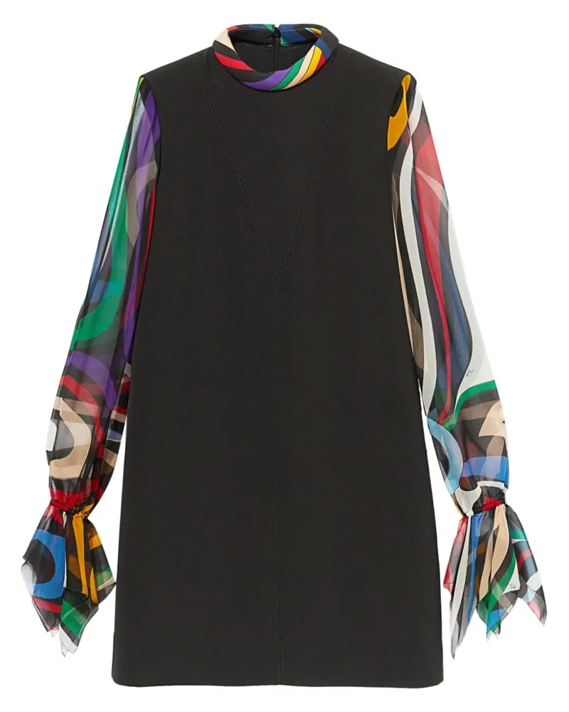 Emilio Pucci Minikleid mit Print - Schwarz Schwarz