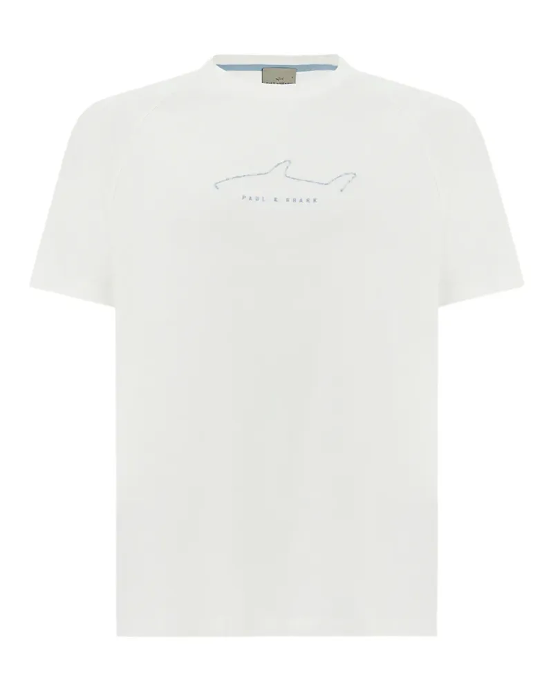 Paul & Shark embroideries jersey T-shirt - Weiß Weiß