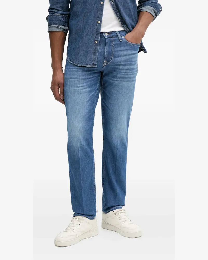 Guess Jeans mit Logo-Schild - Blau Blau