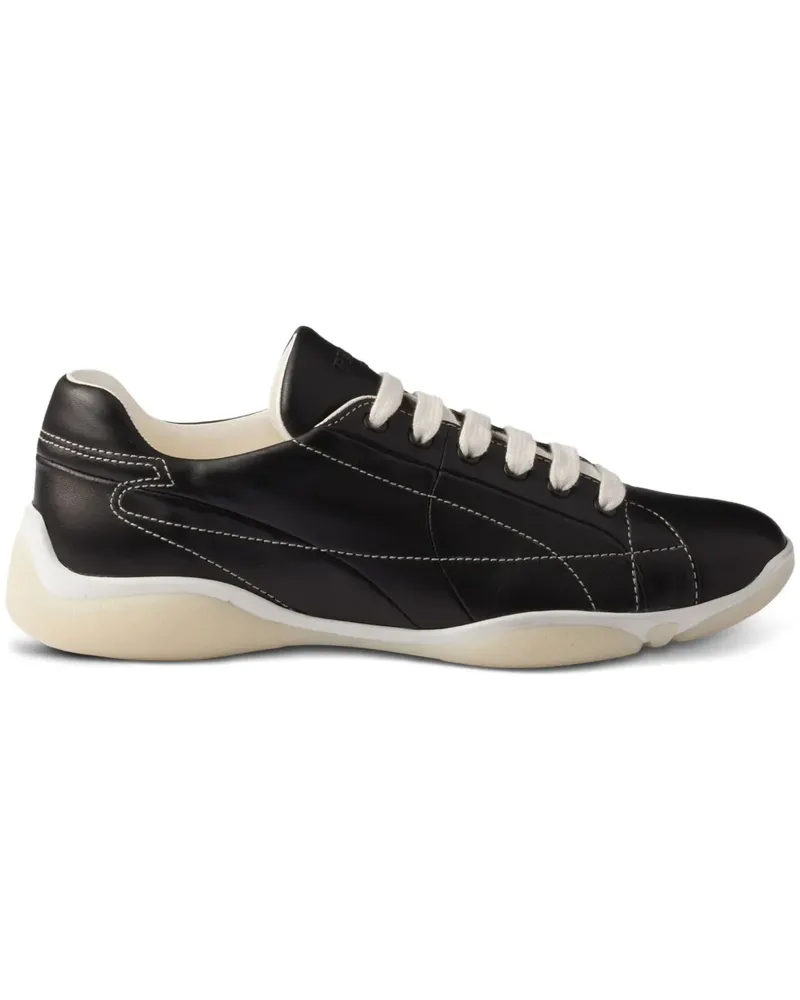 Prada Sneakers aus Leder - Schwarz Schwarz
