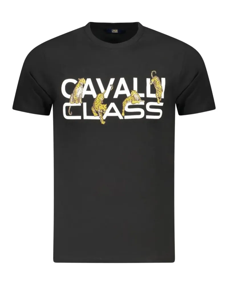 Roberto Cavalli logo-print cotton T-shirt - Schwarz Schwarz