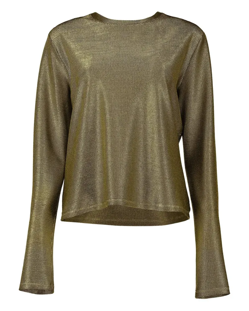 Peter Cohen mesh long-sleeve T-shirt - Gold Gold