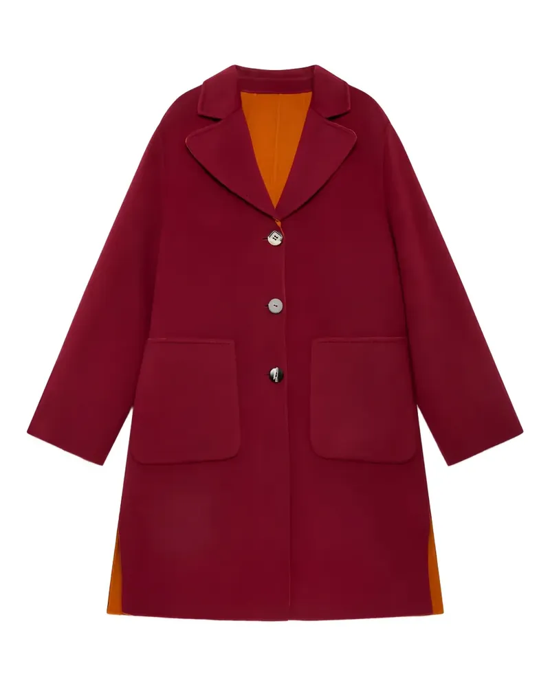 Maliparmi Doppelreihiger Wollmantel mit Taschen - Rosa Rosa