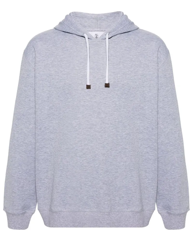 Brunello Cucinelli Jersey-Hoodie mit meliertem Effekt - Grau Grau