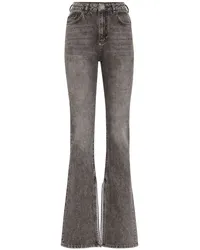 Philipp Plein Ausgestellte High-Waist-Jeans Grau