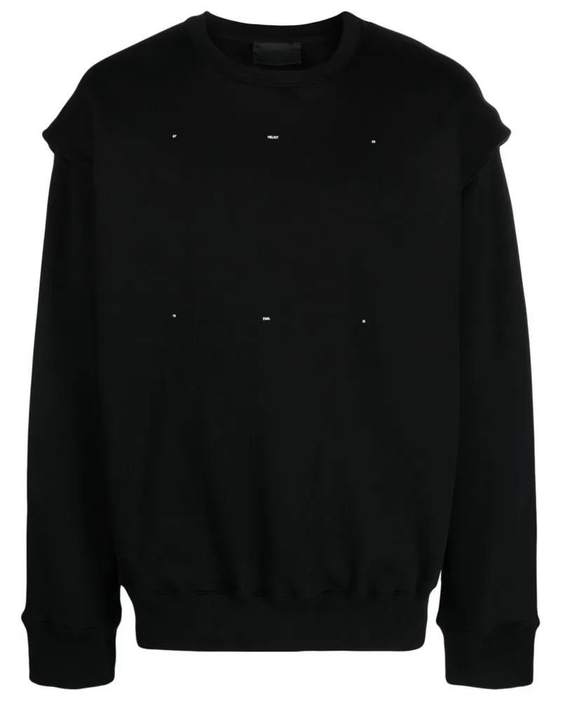 Heliot Emil Sweatshirt mit Rundhalsausschnitt Schwarz