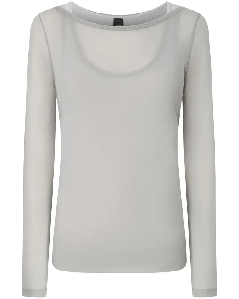 Pinko T-Shirt im Layering-Look - Grau Grau