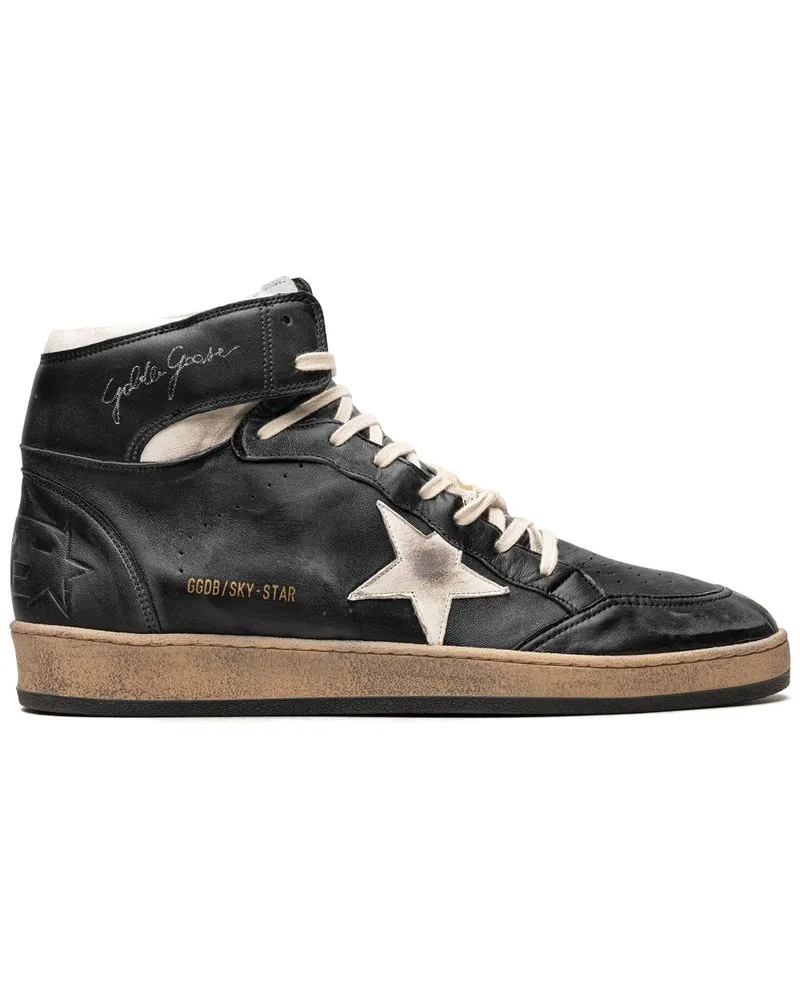 Golden Goose High-Top-Sneakers mit Schnürung - Schwarz Schwarz