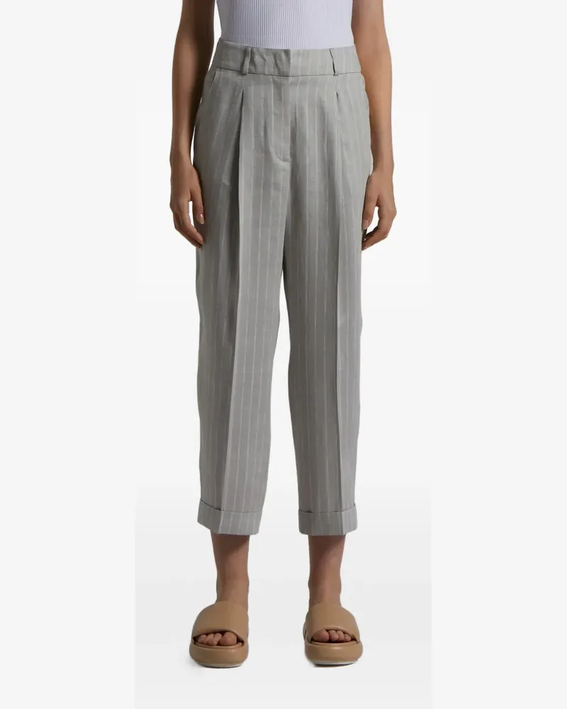 Peserico Bundfaltenhose mit Nadelstreifen - Grau Grau