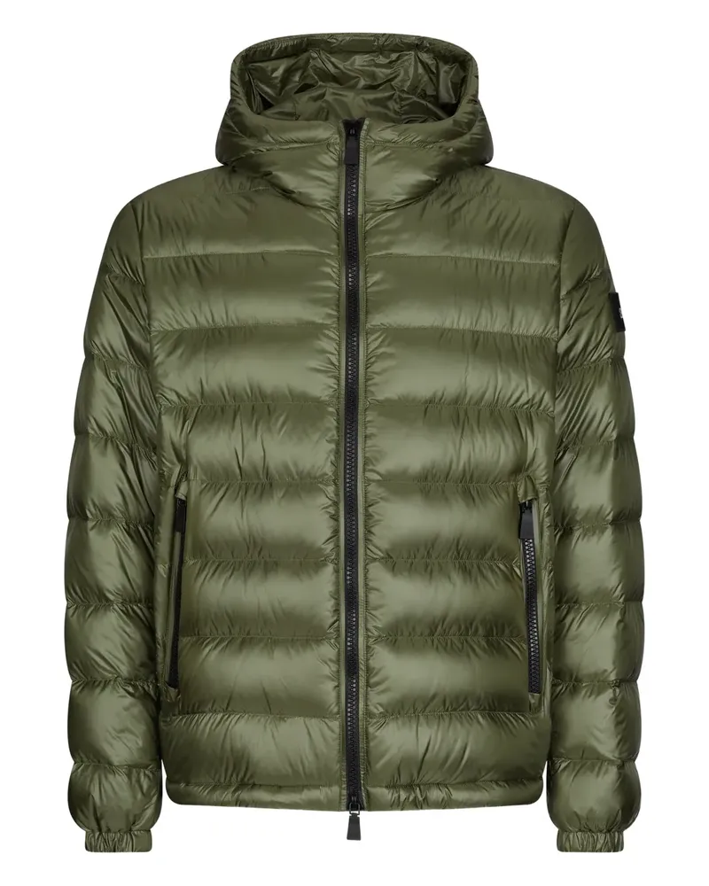 ADD quilted hooded down jacket - Grün Grün