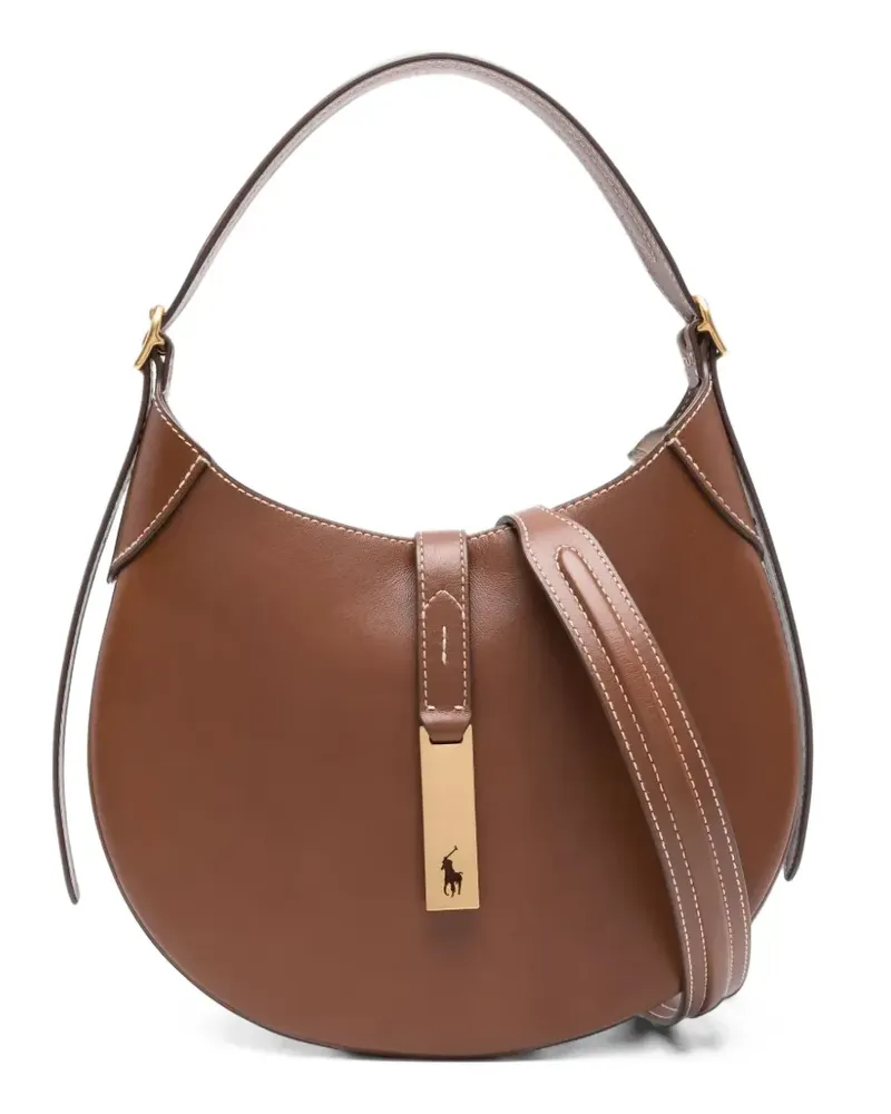 Ralph Lauren Polo ID leather small shoulder bag - Braun Braun