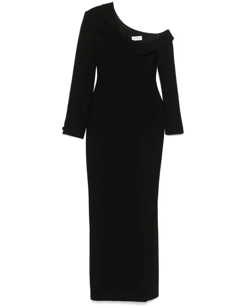 Mônot Asymmetrisches Abendkleid - Schwarz Schwarz