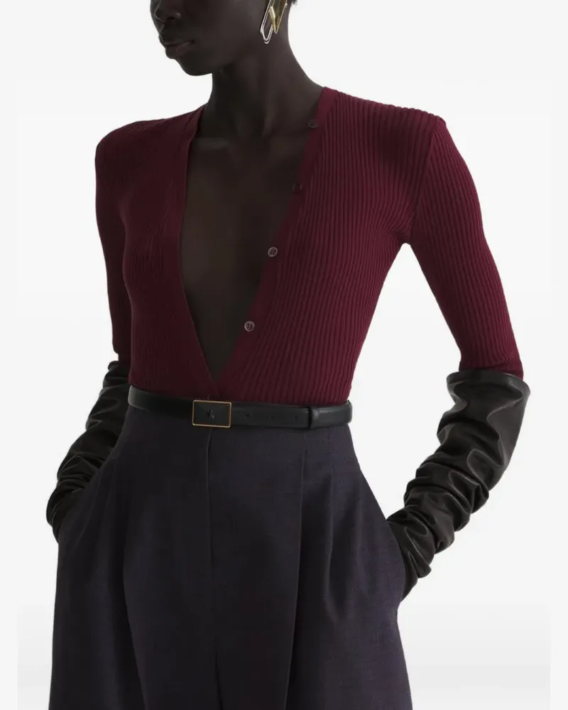 Thierry Mugler Gerippter Body - Violett Violett