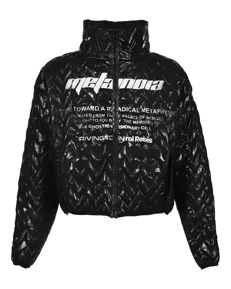 RRR123 quilted zip jacket - Schwarz Schwarz